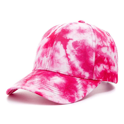 Outdoor Casual Tie Dye Caps For Women Rainbow Colorful Baseball Cap