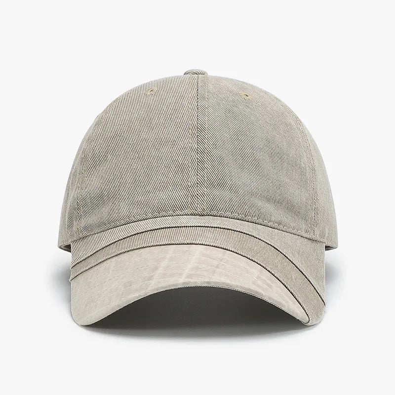 Spring Autumn Solid Color Washed Baseball Cap