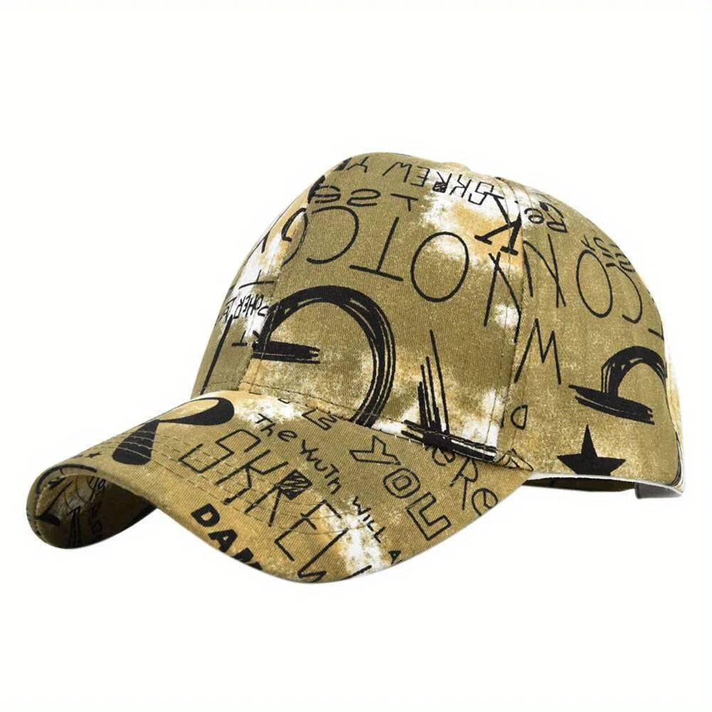 Street Graffiti Baseball Cap Korean Trendy Printed Adjustable