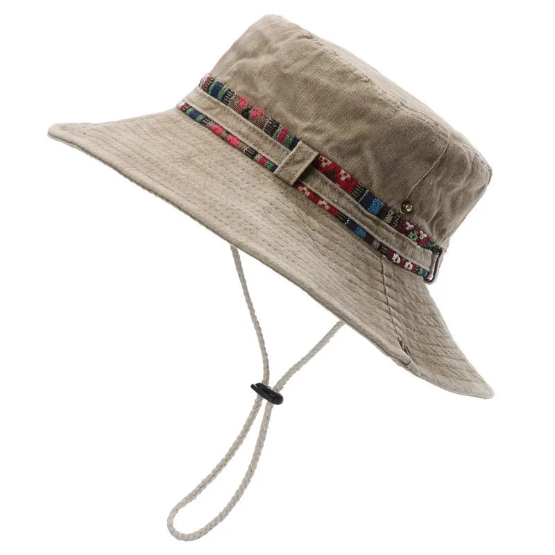 Summer Men's Cotton Bucket Hat Fisherman Hats