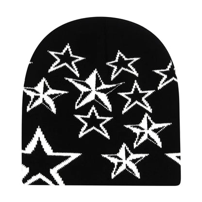 Y2K Letter Knitted Winter Autumn Beanie Cap Men Women