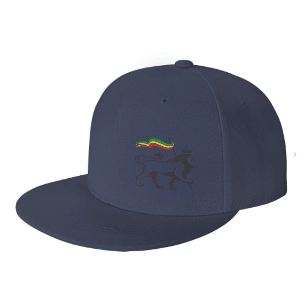 Rasta Lion Of Judah Flat Brim Baseball Cap