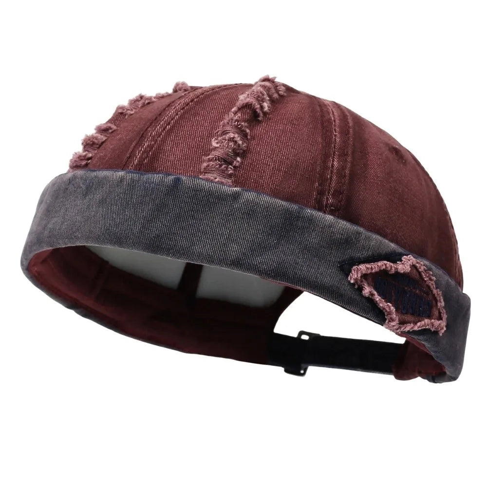 Casual Broken Hole Melon Skin Hat