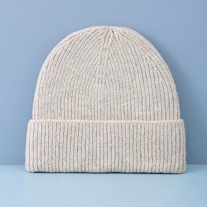 Women’s Cuffed Ribbed Knit Beanie Hat, Speckled Glitter Decorative Winter Hat