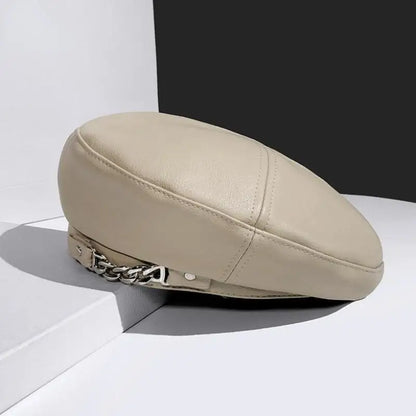 New Women's Hat Beret New Fashion All-Match Houndstooth Female