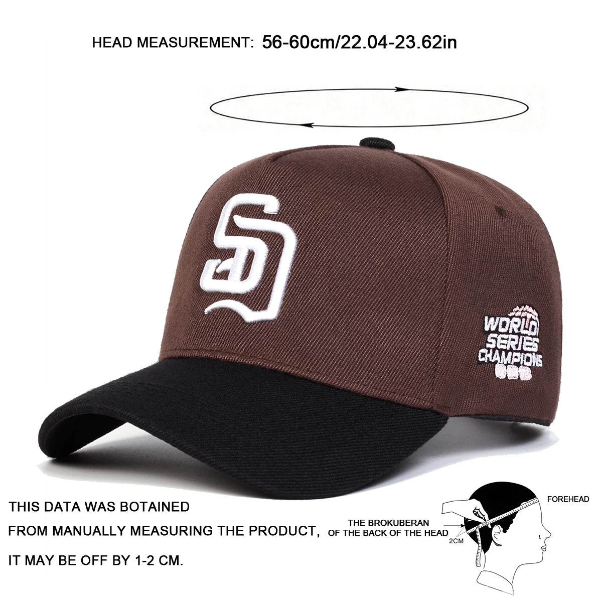 Unisex SD Letter Embroidery Baseball Caps Casual Hats Spring and Autumn