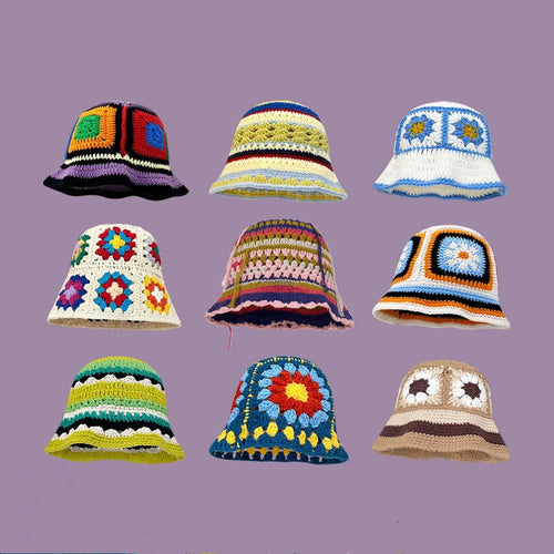 2023 Autumn New Crochet Korean Handmade Bucket Hat