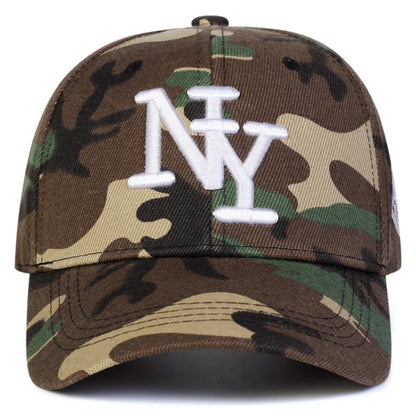 Unisex NY Embroidery Camouflage Baseball Caps Spring Autumn Outdoor Sports Cap