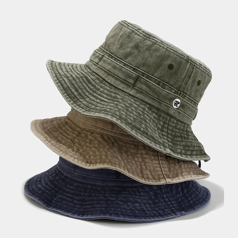 2022 Cotton Solid Color Bucket Hat Fisherman Hat