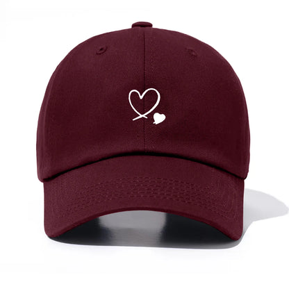 Hearts Print Baseball Cap For Men & Women