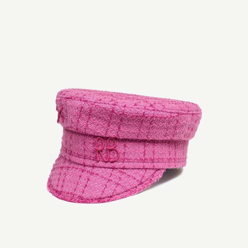 Multifunction Tweed Baker Boy Cap Women