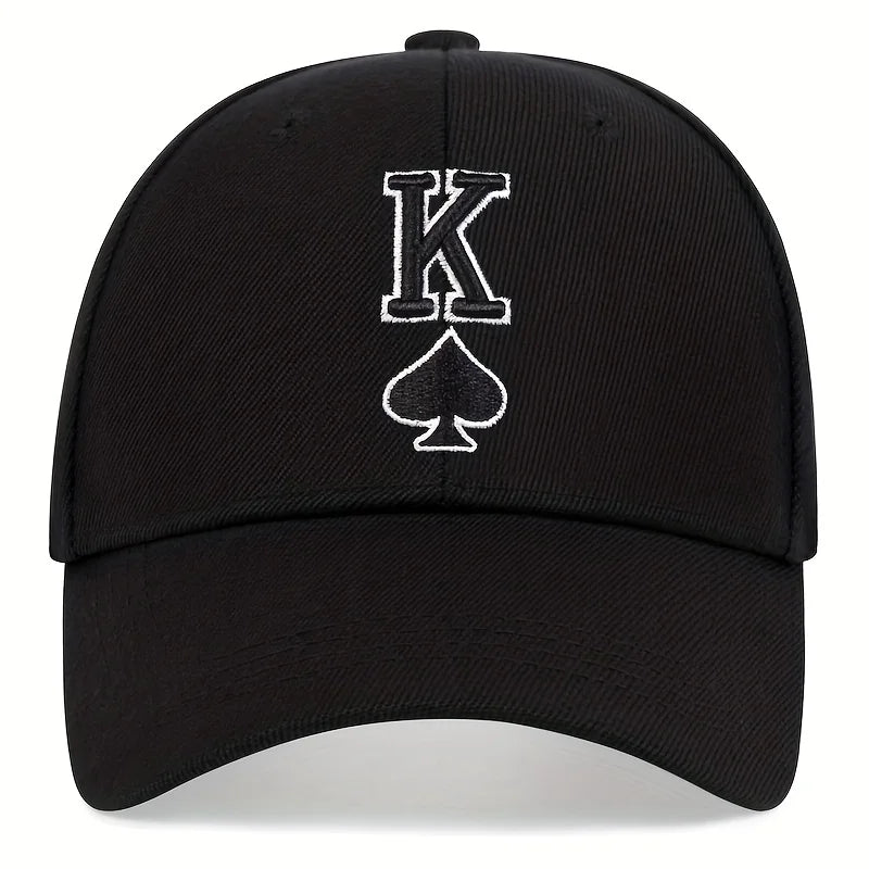 Fashion Hip Hop K Letter Baseball Cap Hip Hop Poker Embroidered Golf Hats Outdoor Sports Leisure Caps Dad Hats