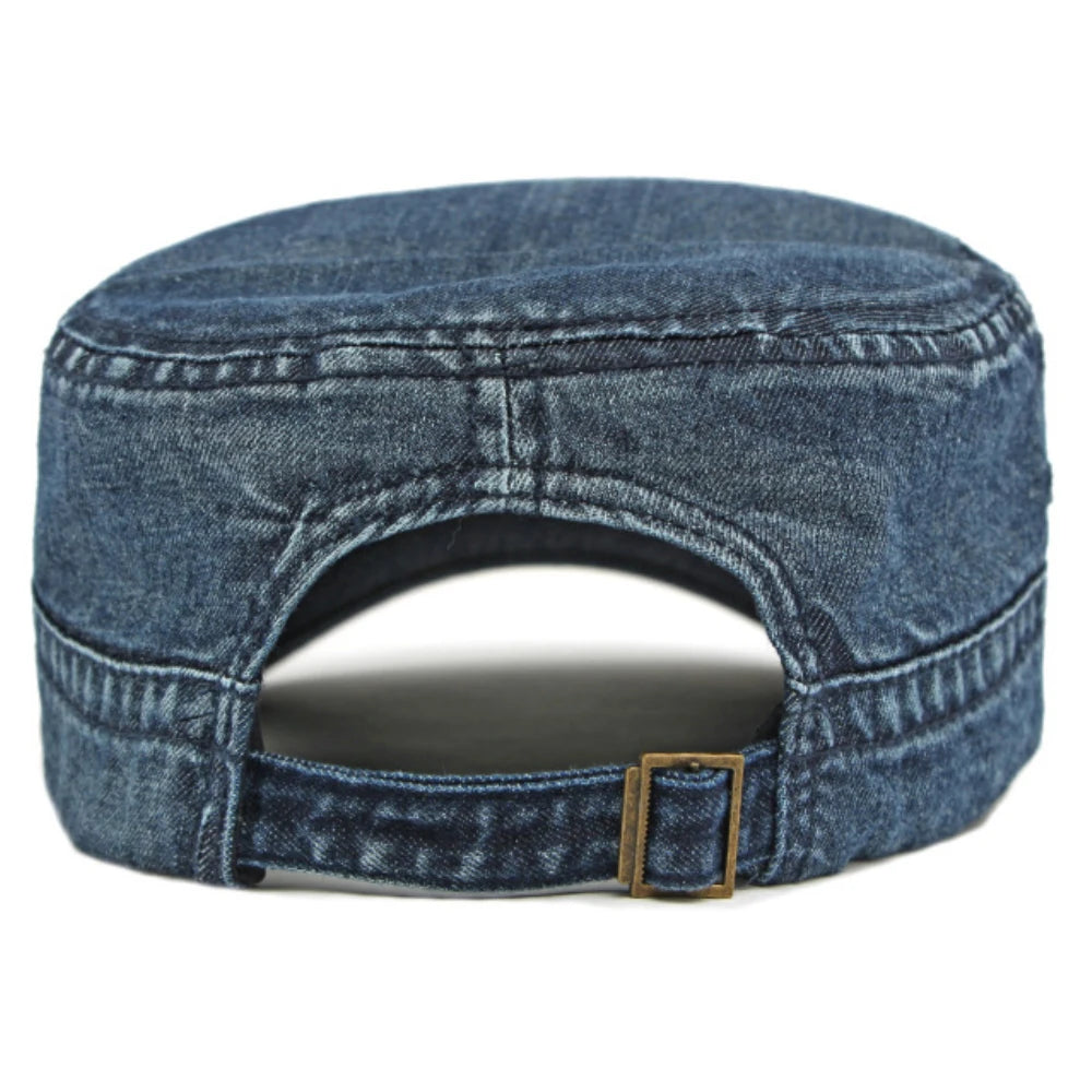Cotton Denim Baseball Hat Male Female Adjustable Army Military Flat Top Cap