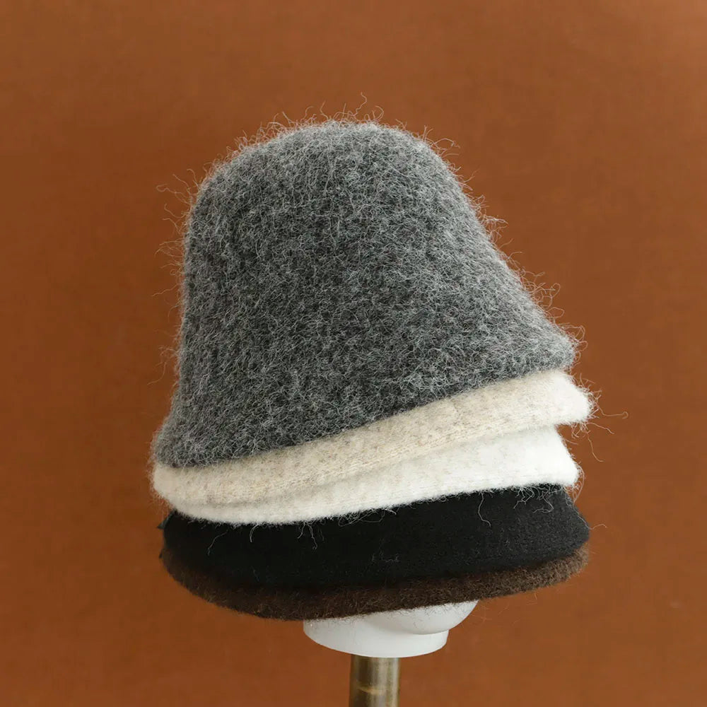 2026 New Y2K Autumn Winter Wool Bucket Hat Women