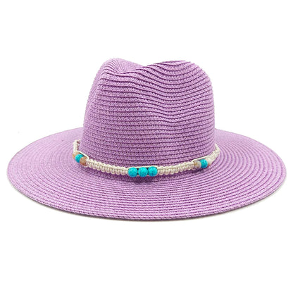 Jazz Straw Hat Men's And Women's Hat Sun Hat Outdoor Anti-UV