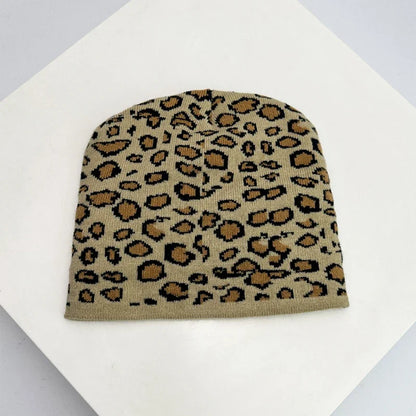 Autumn And Winter Leopard Speckles Wool Knitted Hats