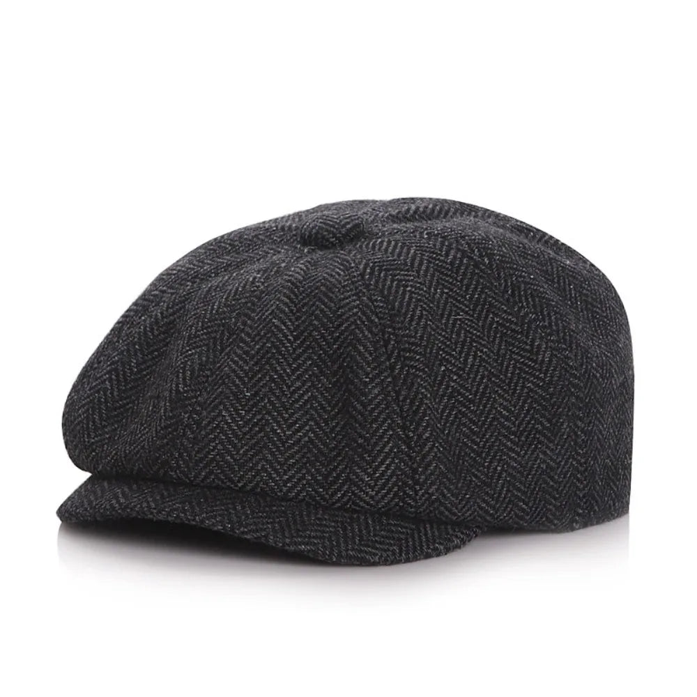 New Tweed Kids Beret Cap Vintage Style Cute Retro Newsboy Hat