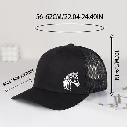 Western Horse Head Print Baseball Cap