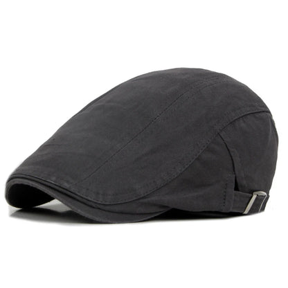 Casual Beret Hats Men Women Solid Forward Cap