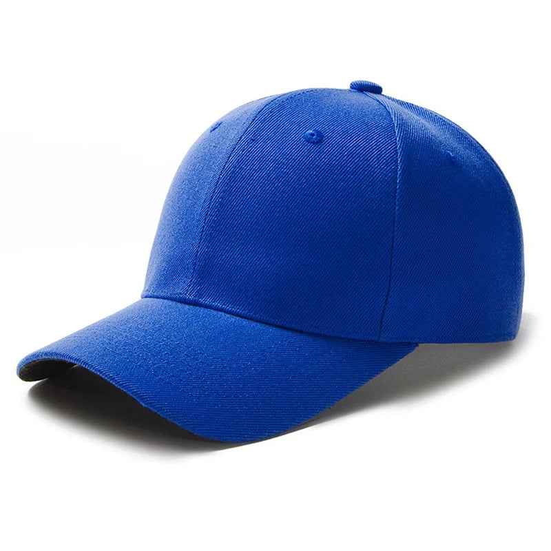 Adjustable Polyester Baseball Cap Unisex Solid Color Dad Hat
