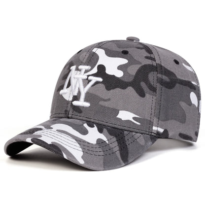 Unisex NY Letter Embroidery Camouflage Baseball Caps