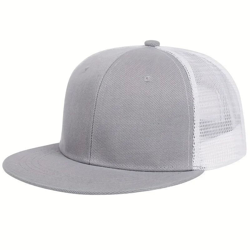 Unisex Solid Color Splicing Snapback Hats Spring Autumn