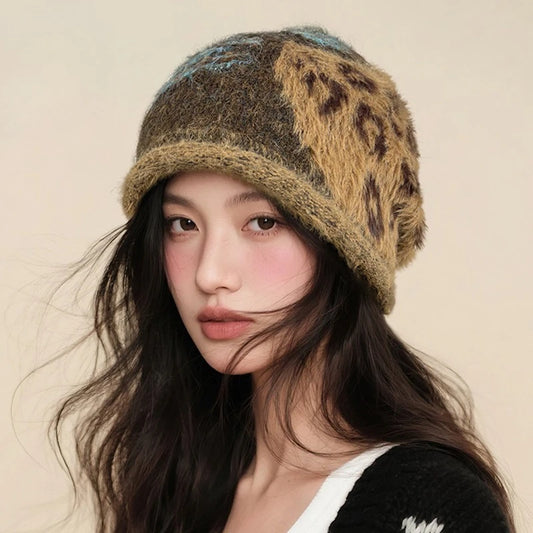 Korean Retro Knitted Stacked Hat Ladies