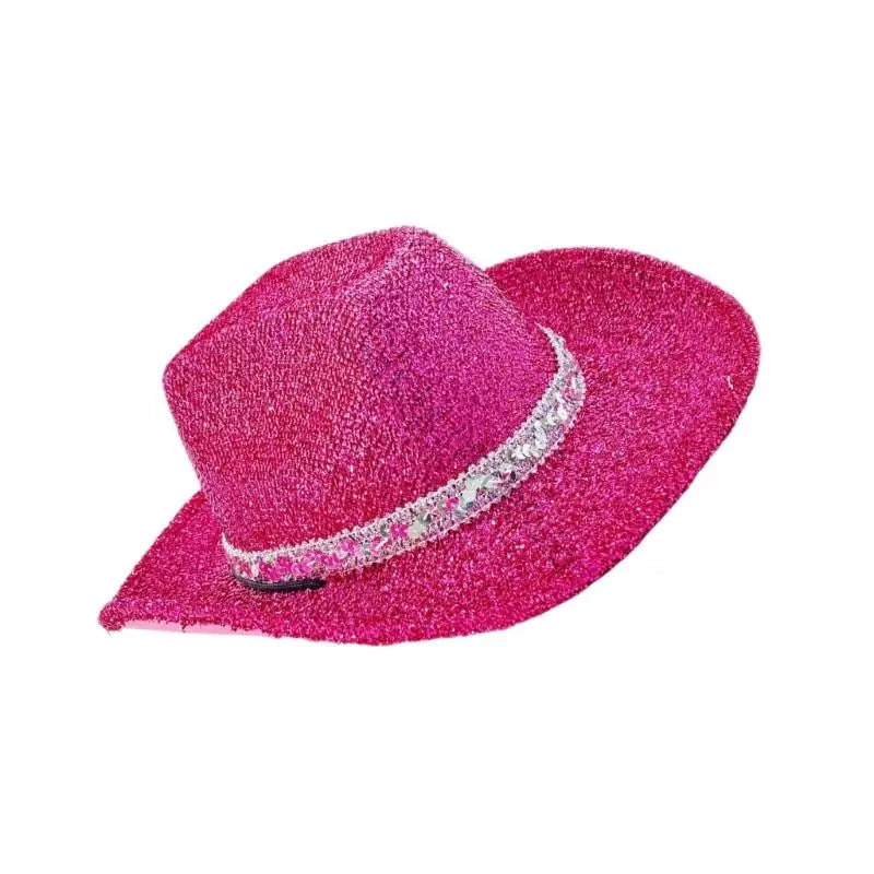 Trendy Glitter Powder Western Hat