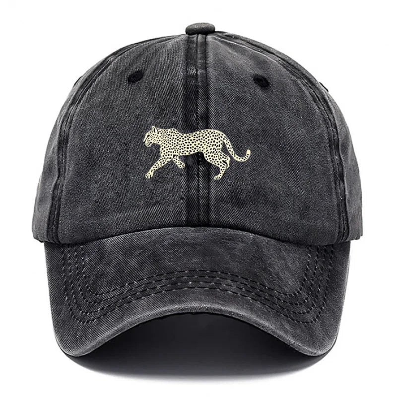 Cheetah-Style Printed Baseball Cap, Men Fashion Hat