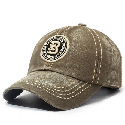 Retro Hat Baseball Cap Embroidery Letter Baseball Cap Fashion Couple Shade Sunscreen Versatile