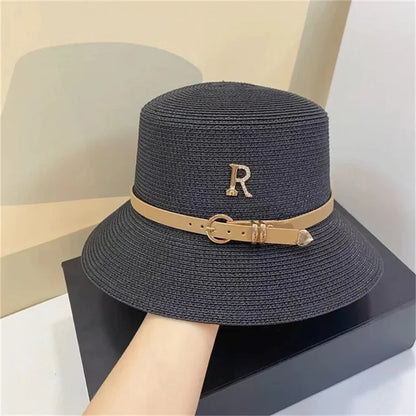 Sun Protection Straw Hat French Elegant Outdoor Beach Travel