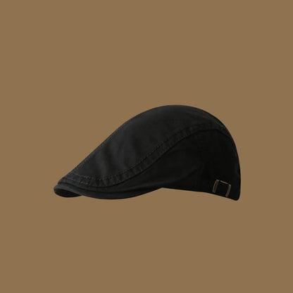 Forward Hat Solid Color Retro British Style Newspaper Hat