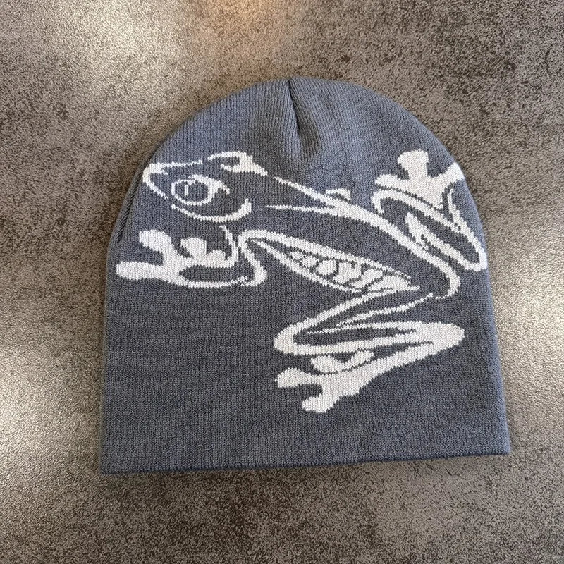 Tree Frog Pattern Beanie Knitted Cap For Men & Women