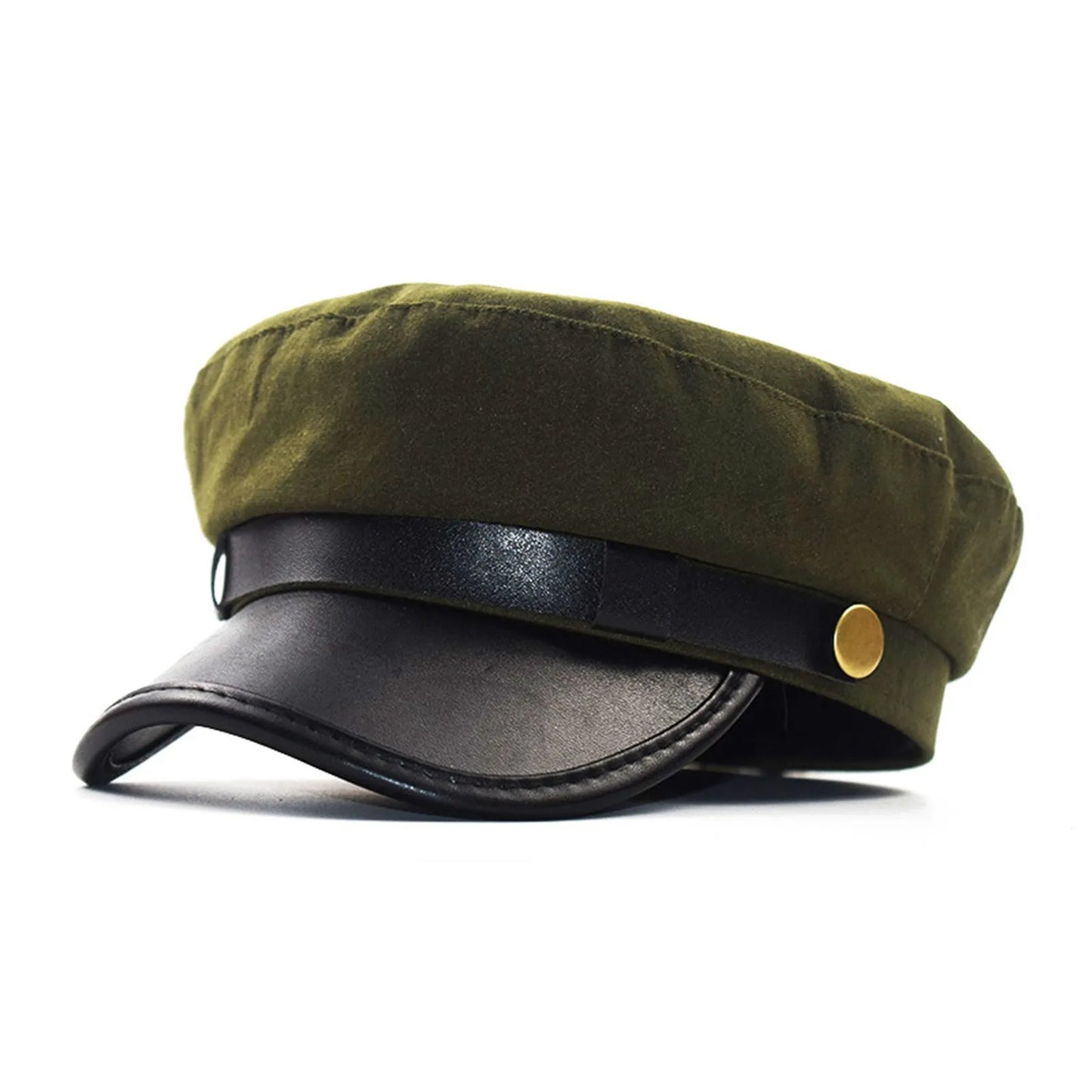 Simple Unisex Red Black Flat Navy Hat Cap