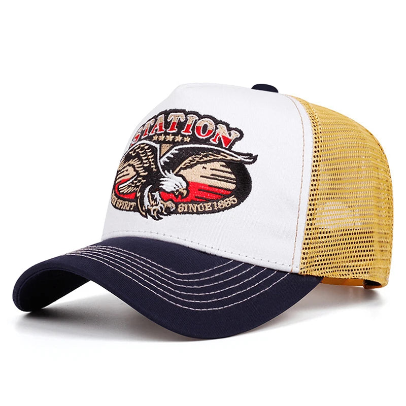 Fashion Webhat Station Five Star Eagle Truck Hat Outdoor Daily Sunshade Hat Male Female