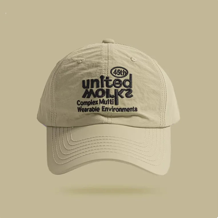 Letter Design Quick Dry Face Slimming Baseball Cap