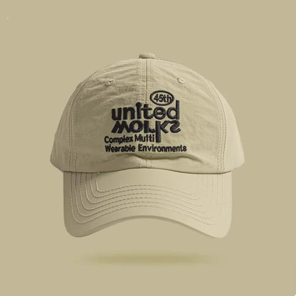 Letter Design Quick Dry Face Slimming Baseball Cap