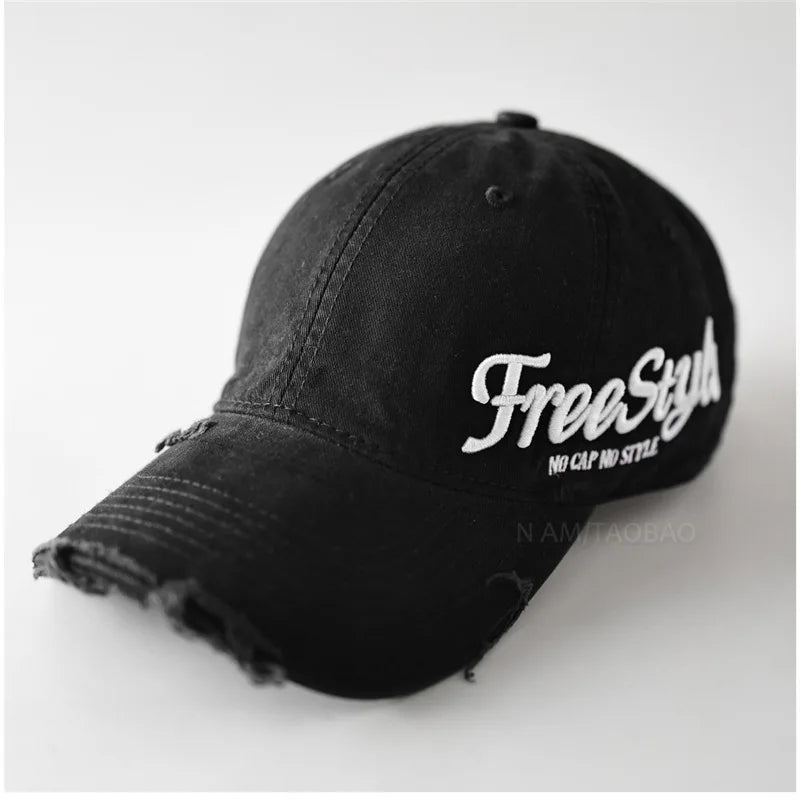 Vintage Washed Cotton Denim Unisex Baseball Cap