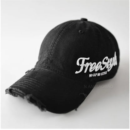 Vintage Washed Cotton Denim Unisex Baseball Cap