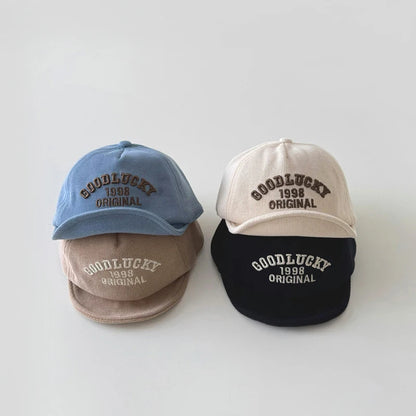 Spring Letter Embroidery Baby Sun Hat Soft Brim Baby Boys Girls Baseball Cap Adjustable Infant Casual Peaked Hat