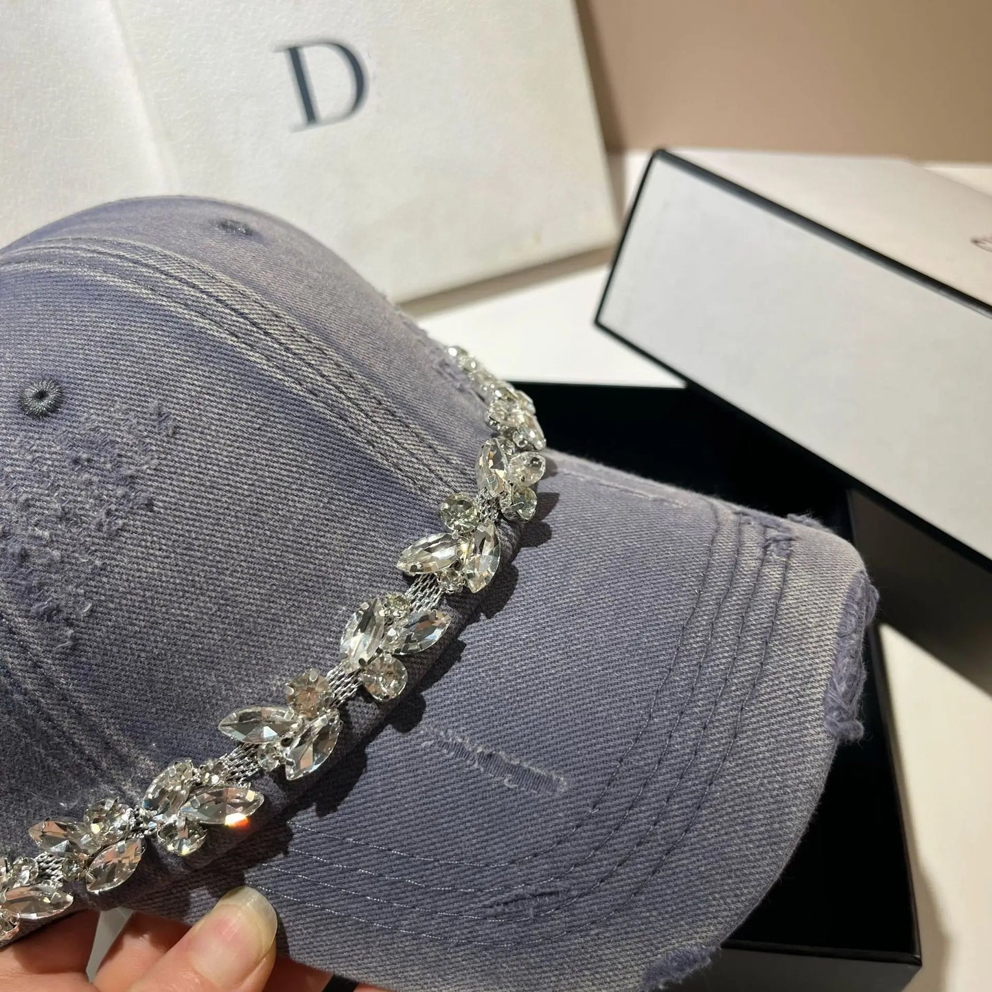 High Quality Fashion Rhinestone Baseball Women's