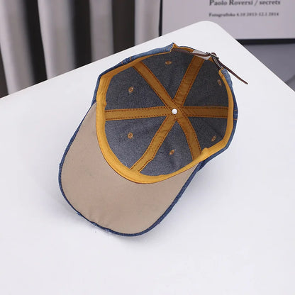 Creative Rivet Denim Duckbill Cap Outdoor Leisure Hat