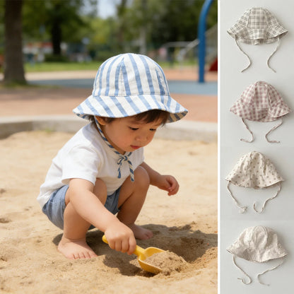 Fashion Striped Baby Bucket Hat Spring Summer