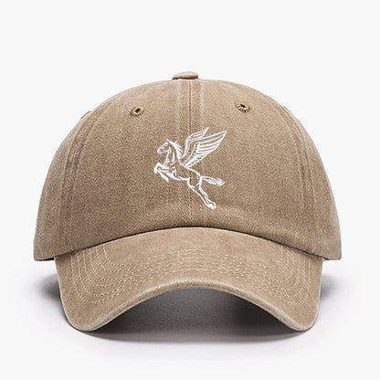 Horse Embroidery Baseball Cap, Mesh Sun Protection Unisex Adjustable Outdoor Hat