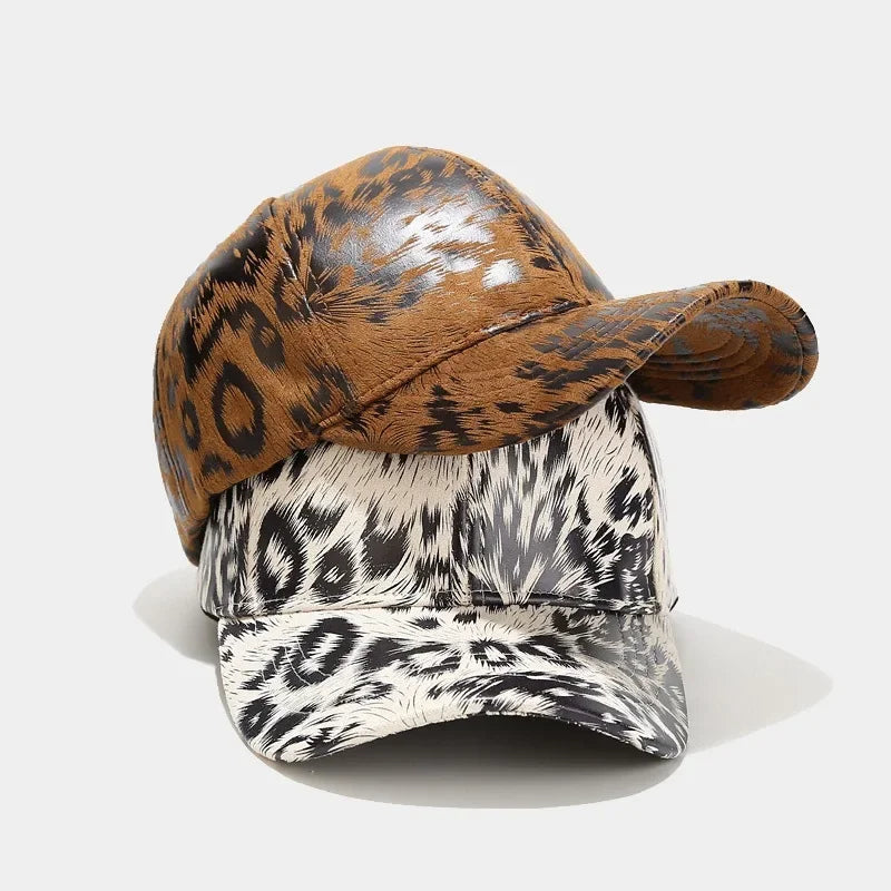 Four Seasons Polyester Leopard Print Casquette Baseball Cap