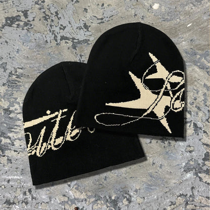 Trendy Jacquard Knitted Hat Autumn Winter Outdoor