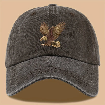 Eagle Print Baseball Cap, Adjustable For Both Men And Women