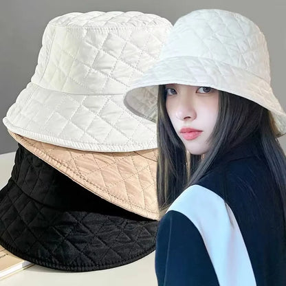 Warm Down Bucket Hat for Women Autumn Winter