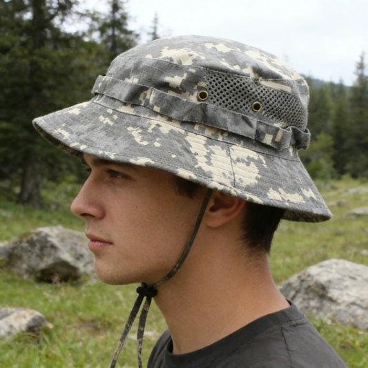 Unisex Camouflage Bucket Hat Summer Sunshade Boonie Hat