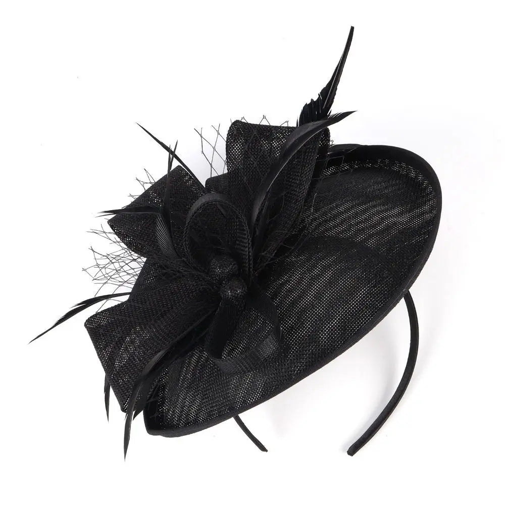 New Flower Feather Tea Party Evening Party Fascinator Hat Mesh Hair Band